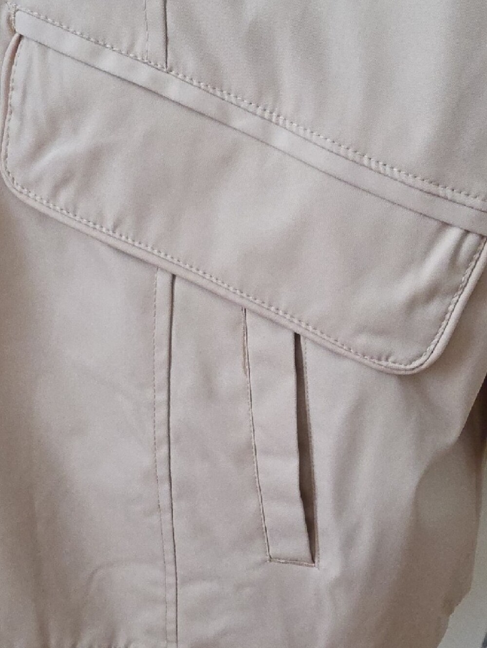 Lands' End Women's Light Beige Hooded Trench Coat - Picture 2 of 9